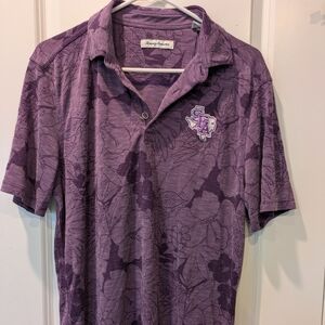Tommy Bahama SFA Stephen F Austin Purple Polo Shirt Men’s Medium